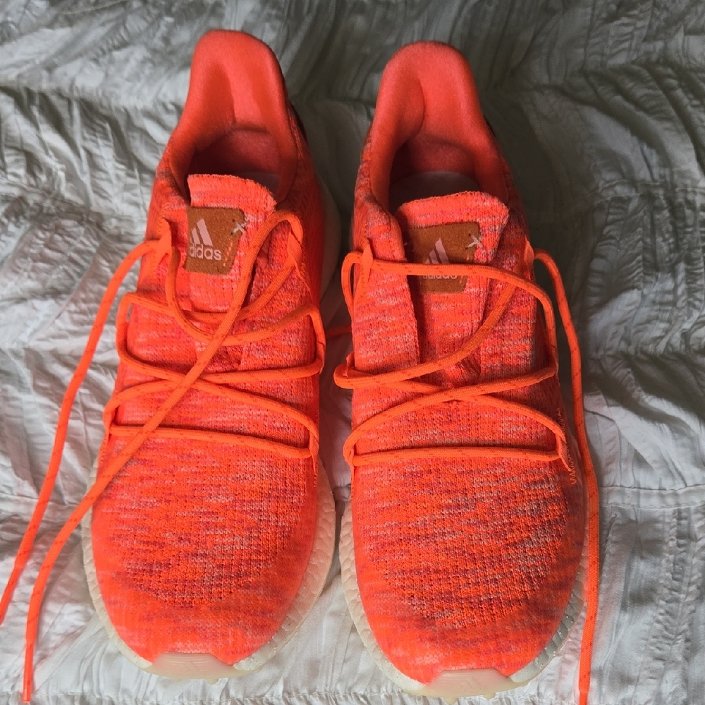 Adidas Bright Orange Running Sneakers